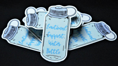 Emotional Support Water Bottle Sticker