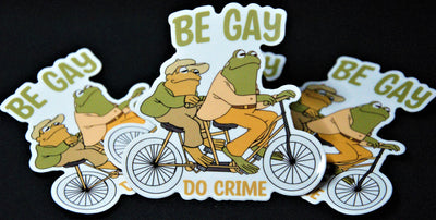 Toad and Frog Be Gay Do Crime Sticker