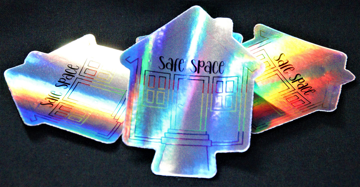 Safe Space Pride Holographic Sticker