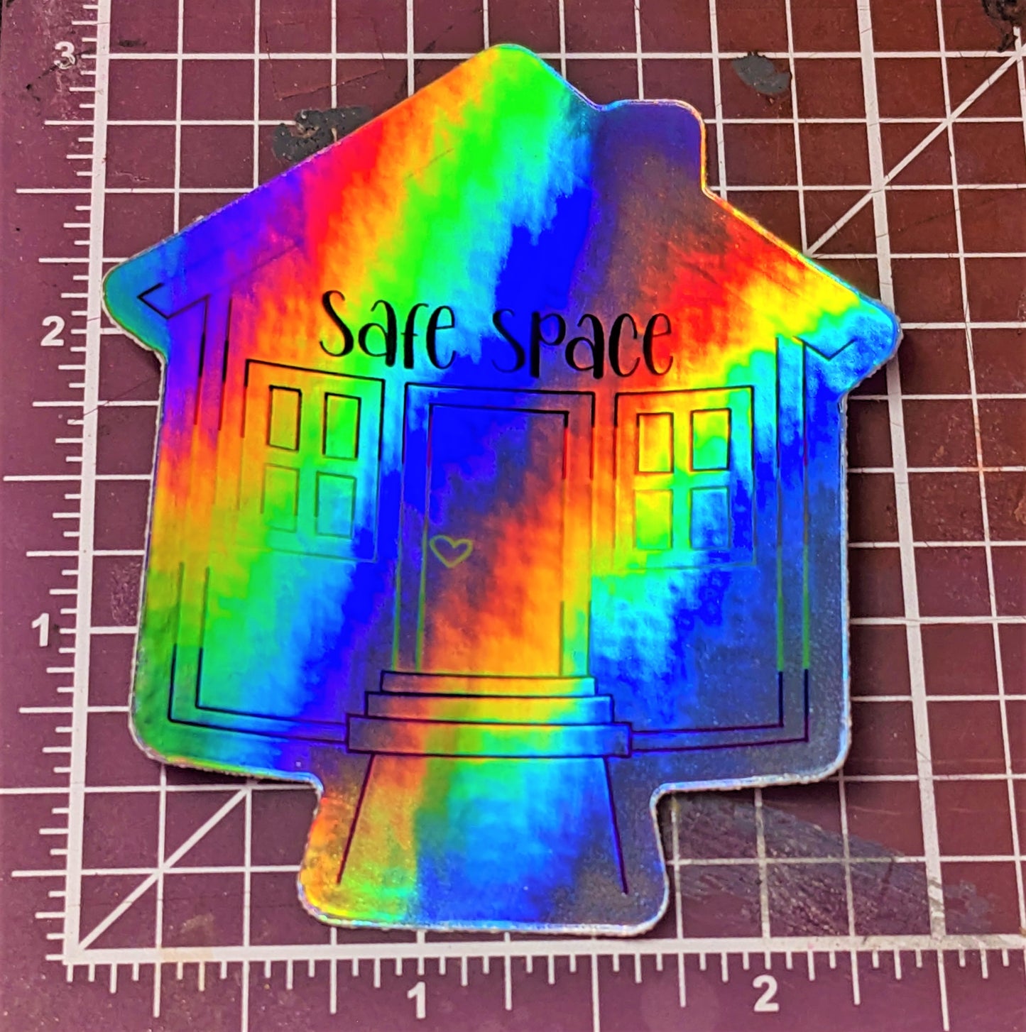 Safe Space Pride Holographic Sticker