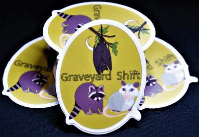 Graveyard Shift Sticker (small/medium)