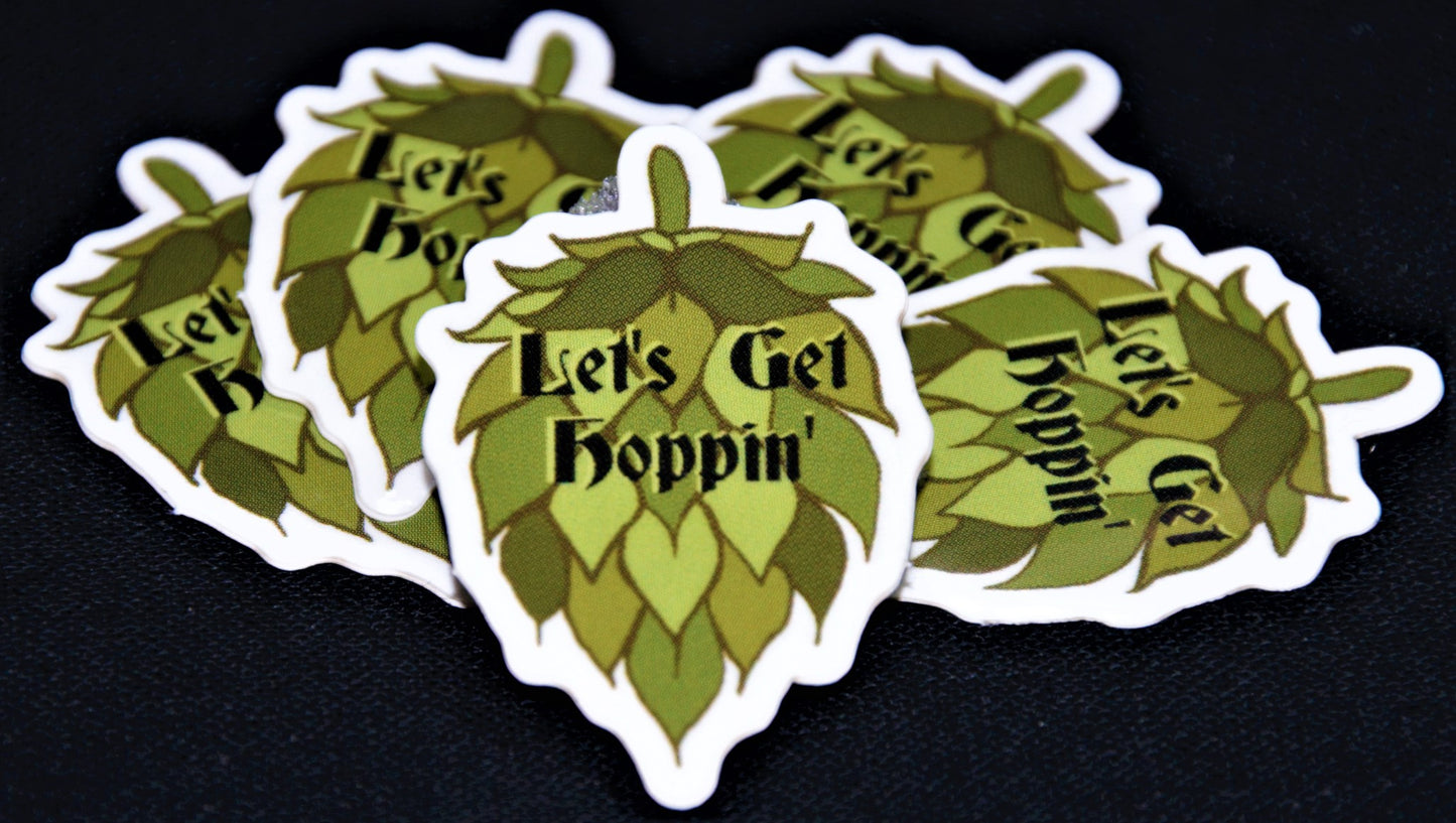 Let's Get Hoppin' Sticker (small/medium)