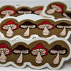 Mushroom Quartet Sticker