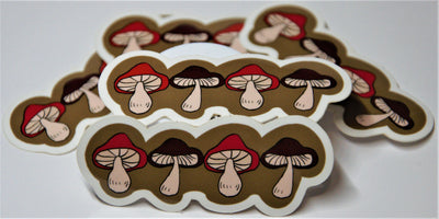 Mushroom Quartet Sticker