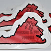 Virginia Is 4 Foodies Sticker (small/medium)