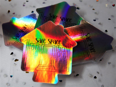 Safe Space Pride Holographic Sticker