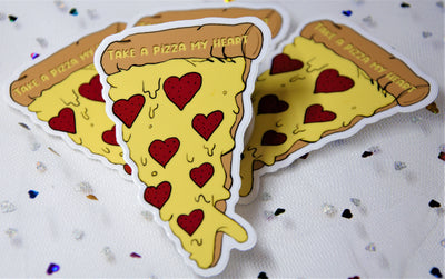 Take a Pizza My Heart Sticker