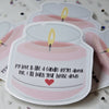 My Love Is A Candle Sticker