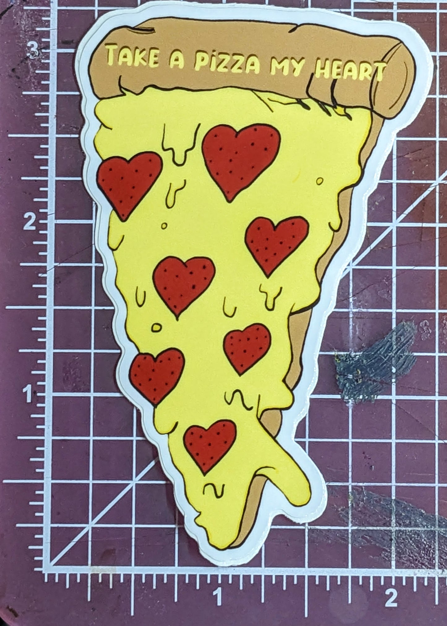 Take a Pizza My Heart Sticker